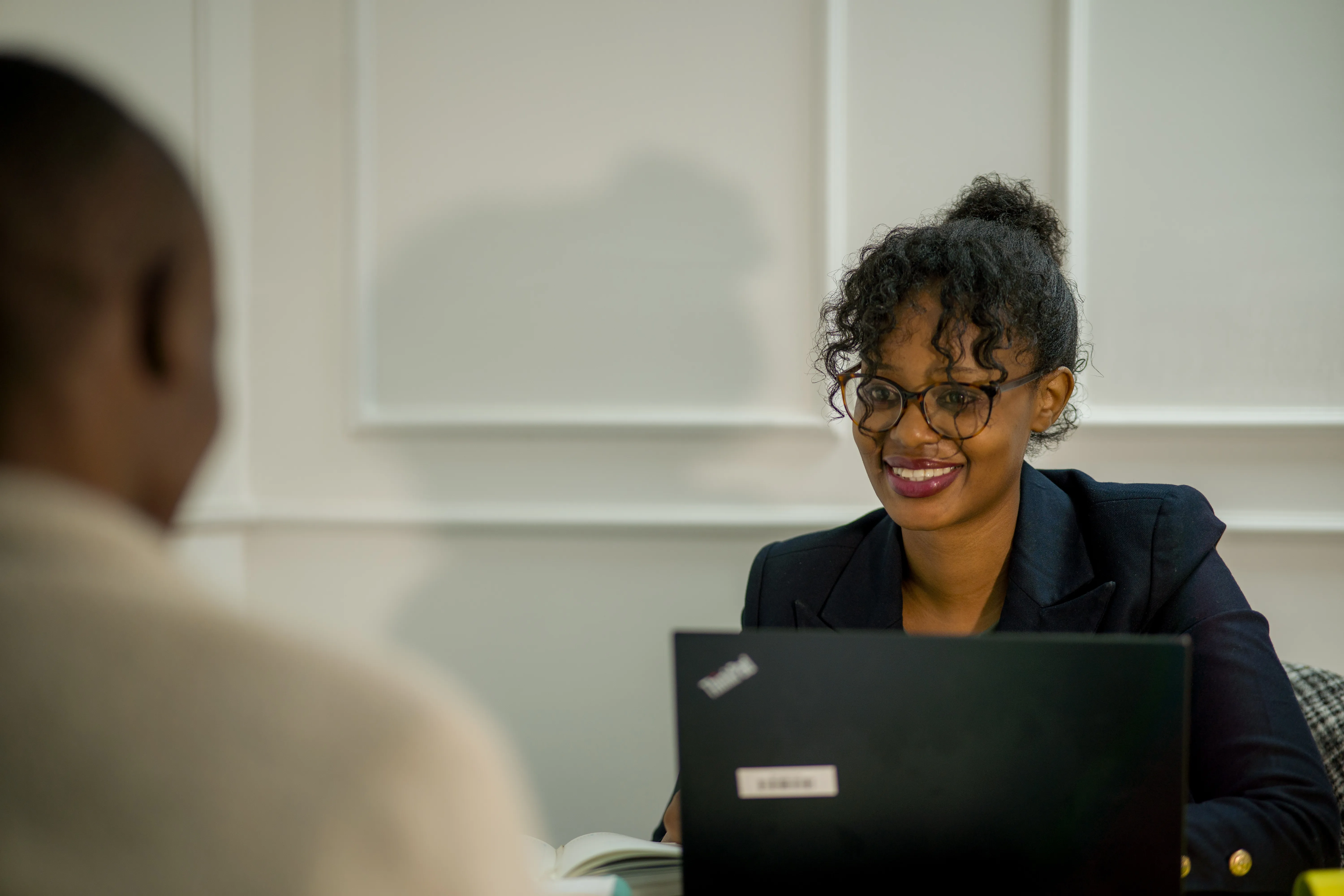 V.H. Law advocate in client consultation